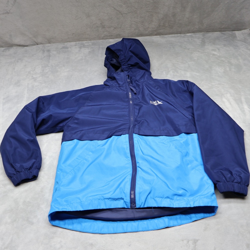 Eddie Bauer Jacket Kids Small 7/8 Blue Fleece Lined Outdoor Removable Liner 3in1
